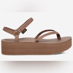 Teva Brown Nude Platform Sandals